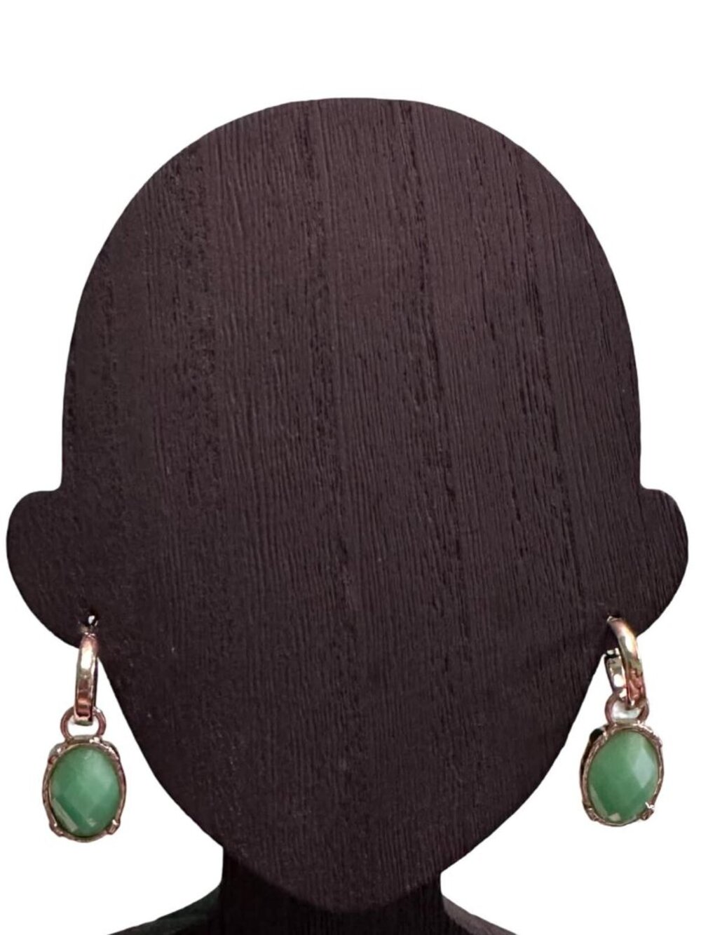 Hoop Earrings Optional Dangle Piece Gold Tone Blue Green Lightweight Womens